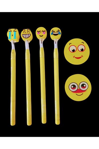 Pippa Egg Laying Pencil and Eraser Set Emoji