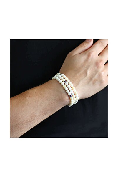 Tesbihane Hem Bileklik - Hem Kolye - Hem Tesbih 99lu Sedef Doğaltaş Takı