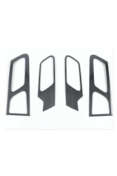 OLED GARAJ Peugeot 2008 İçin Uyumlu İç Kapı Açma Kolu Kaplama -Titanyum Siyah