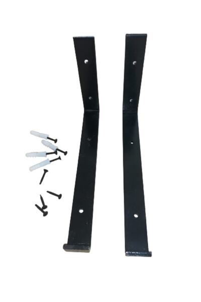 The N Wood 2'li Dekoratif Metal Duvar Raf Ayağı 13.5 X 24.5