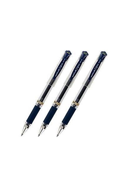 UNİ-BALL Um-153 Navy Blue 1 Mm Signature Pen (blue-black) 3 Pieces