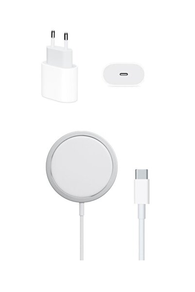 Teknoloji Gelsin Magsafe Charger 20 W Apple Uyumlu Kablosuz Şarj Aleti Type C...