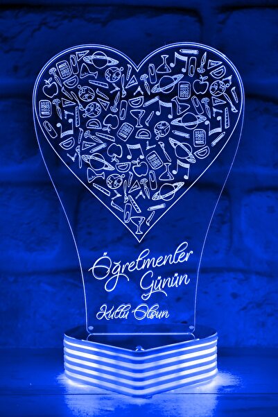 Hediye Kovanı Teacher's Day Gift 3D Led Lamp
