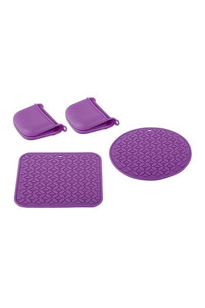Tantitoni Silicone Cherry 4 Piece Trivet Handle Set