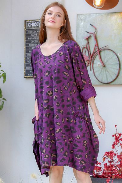 Chiccy Kleid - Lila - Asymmetrisch