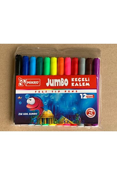 Mikro Jumbo Keçeli Kalem 12 Renk