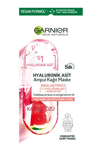 Garnier Marka: Hyaluronik Asit Sıkılaştırıcı Ampul Kağıt Yüz Maske Kategori: Yüz Maskesi