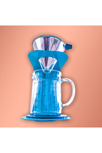 Hemeraİstanbul Borosilikat Kahve Demleme Standı Turkuaz