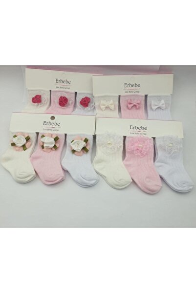 KARDEŞLER BABY 12 قطعة جوارب أطفال مضلعة مع الملحقات