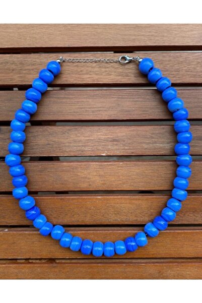 wanwa aksesuar Cezayir Menekşesi Cam Kolye