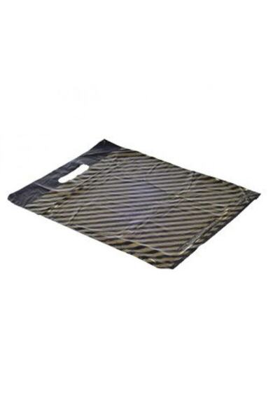 ECOPLAST Siyah Takviyeli Mağaza Poşeti 3 Numara 50 Adet