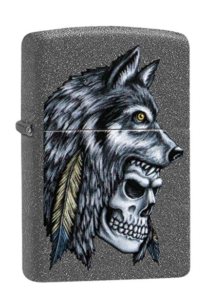 Zippo Çakmak 29863-069953 Wolf Skull Feather Design