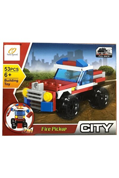Farbu Oyuncak Farbu Yapı Oyuncak Araç Serisi 2 In 1 City Fire Pickup Sp4649 1...