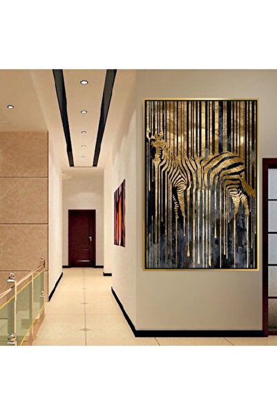 Markazip Altın Metal Çerçeveli Kanvas Tablo 70x100cm K130-a