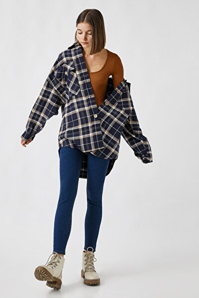 Koton Kadın Orta İndigo Jeans 2KAK47600DD