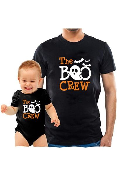 venüsdijital بدلة الهالوين Boo Crew باللون الأسود على شكل تيشيرت (منتج واحد، ...