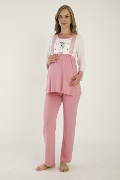 Miss Dünya Lissa Emzirmeye Uygun Lohusa Pijama Takımı