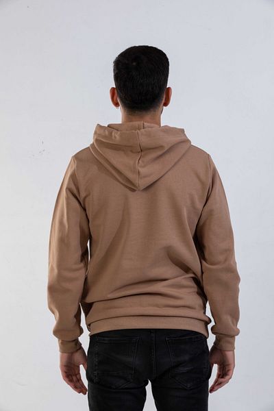 Raf Coll Φούτερ Unisex Basic Camel Hooded με τσέπη