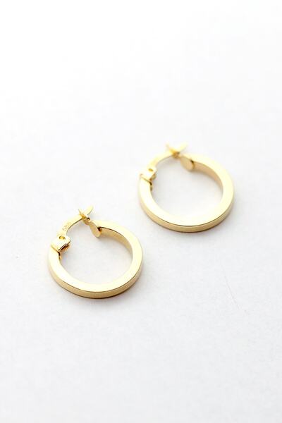 Uşaklıhafız kuyumculuk 14 Ayar Altın Halka Küpe (1.60 Cm Çap)