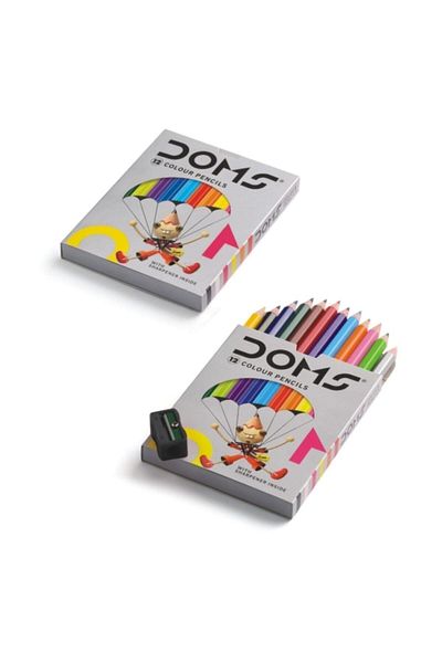 Bigpoint Doms Colored Crayons 12 Colors Half Size