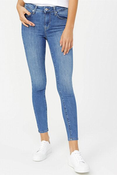 Lee Cooper Kadın Rcy Jamy Skinny Highrise Fit Jean Pantolon Agora Light 202 LCF 121041