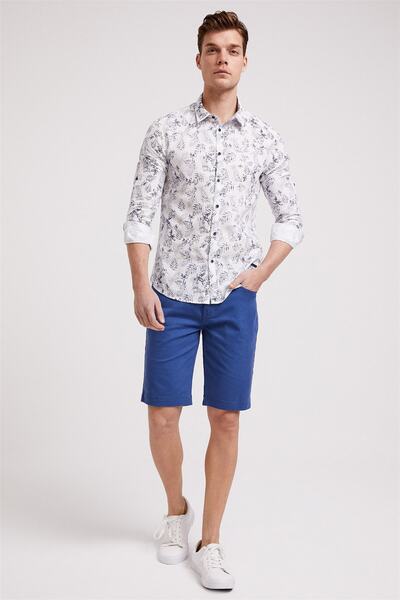 Lee Cooper Cămașă cu mânecă în U Miapalmiye pentru bărbați, albă 202 LCM 241005