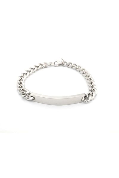 PİGADO Stainless Steel Chain Imprint Bracelet