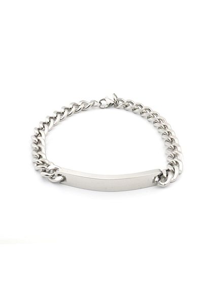 PİGADO Stainless Steel Chain Imprint Bracelet