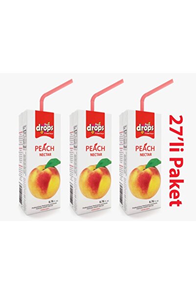 Fruit Drops Şeftali Nektarı, 27 Adet 200 Ml - 200 Ml X 27 Adet, Şeftali Nekta...