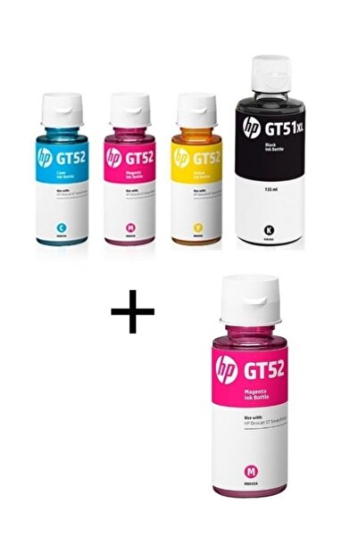 HP Deskjet Gt-5811 Siyah Ve Renkli Orjinal Mürekkep kartuş Takımı Gt51xl