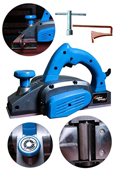 Lieber German 1500 Watt Bakir Sargılı Metal Şanzuman Çift Bıçakli Planya Rende Makinesi