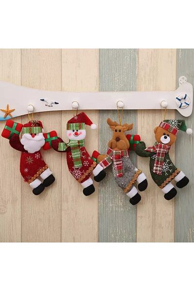QUEEN AKSESUAR New Year Christmas Special Package Santa Claus Collectable Large Plush Pine Tree Ornament