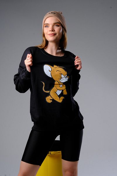ALİKA Hanorac negru Jerry oversize pentru femei