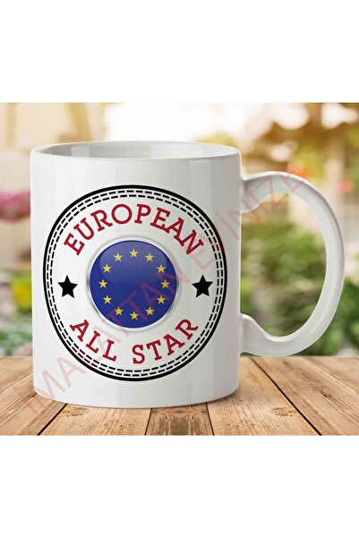 ART HEDİYE كوب كونفيرس أوروبي كل النجوم مطبوع على الجانبين