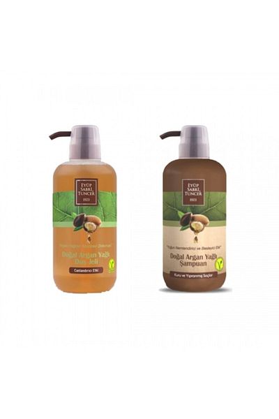 Eyüp Sabri Tuncer 600 ml Natural Argan Oil Shampoo and Shower Gel Set