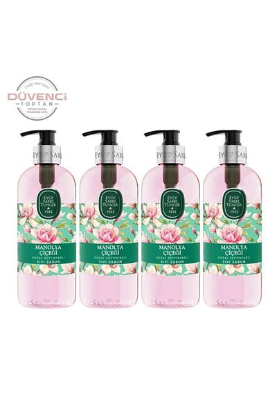 Eyüp Sabri Tuncer Natural Olive Oil Liquid Soap Magnolia Flower 500 Ml X 4 Pieces