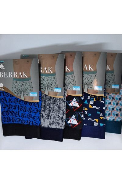 Berrak Γνήσιο μπόξερ με σχέδιο Lycra 9 τεμαχίων