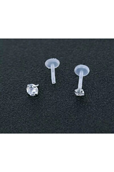 TakıConcept Anti-alerjik Bioplast Taşlı Labret Piercing