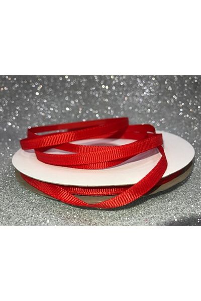 Deniz Party Store Κόκκινη κορδέλα Grosgrain 6 mm (50 γιάρδες) 45 μέτρα