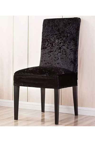 Fushia Κάλυμμα καρέκλας Lycra Velvet Πλενόμενο κάλυμμα καρέκλας Spandex Μαύρο