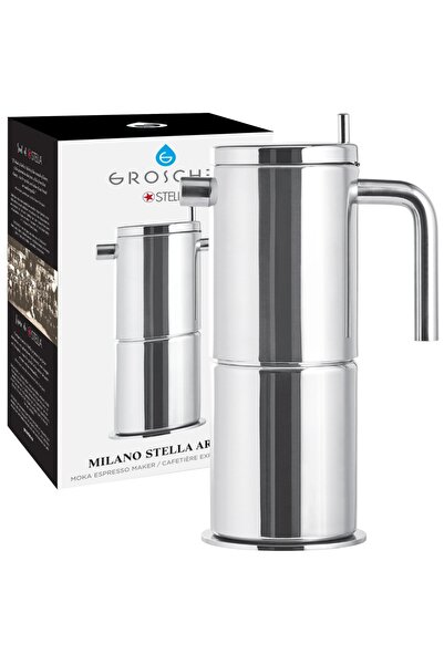 Grosche Milano Stella Aroma Çelik Moka Pot Gümüş 8 Cup
