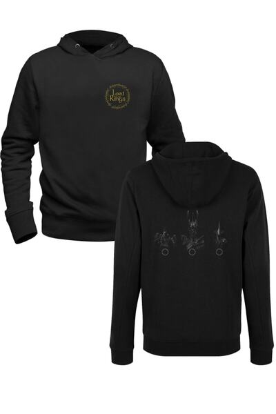 Alfa Tshirt Lord Of The Rings Black Front Back Printed Children's Sweatshirt