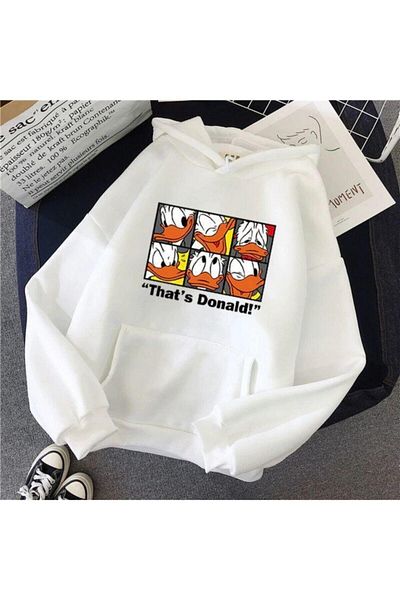 by joker Hanorac alb unisex cu imprimeu Donald
