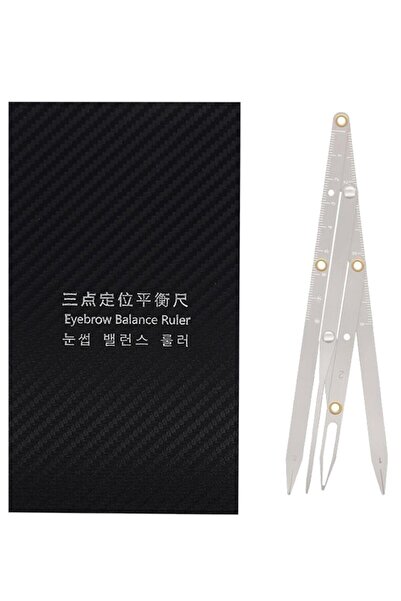 Fougera Altın Oran Cetveli Kalıcı Makyaj Microblading Metal Cetvel