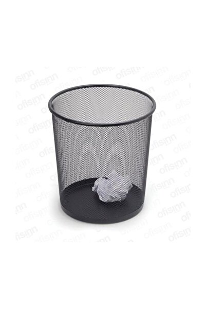 inox Mesh Trash Can Black