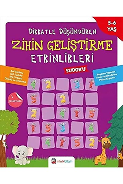Genel Markalar Dikkatle Düşündüren Zihin Geliştirme Etkinlikleri Sudoku 5-6 Y...