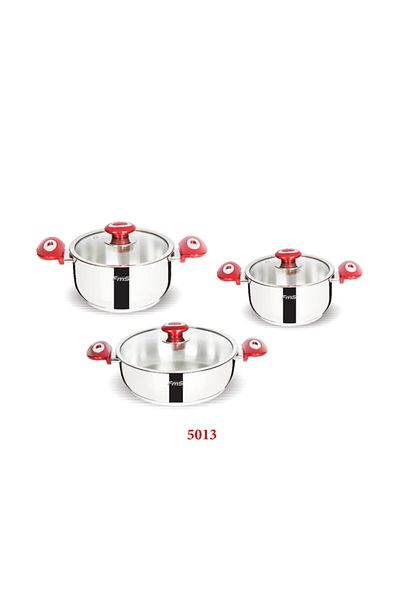 FMS Eco 6 Piece Red Pot Set