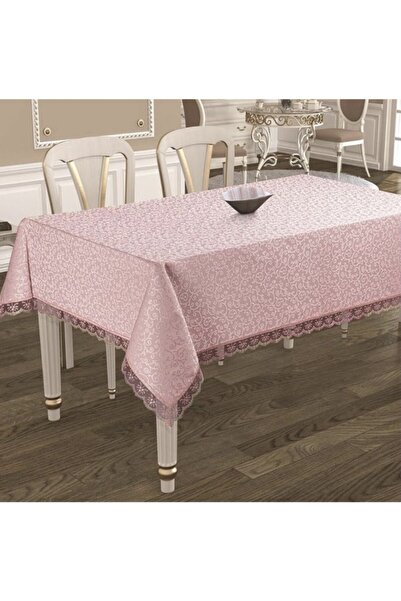 Çeyizland مفرش طاولة مزخرف 160x220 بودرة 2856