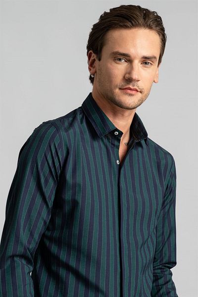 Tudors Slim Fit Slim Fit ριγέ αθλητικό πουκάμισο Oxford
