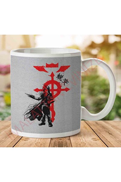ART HEDİYE Red Sun Full Metal Alchemist Edward Two Sided Printed Mug